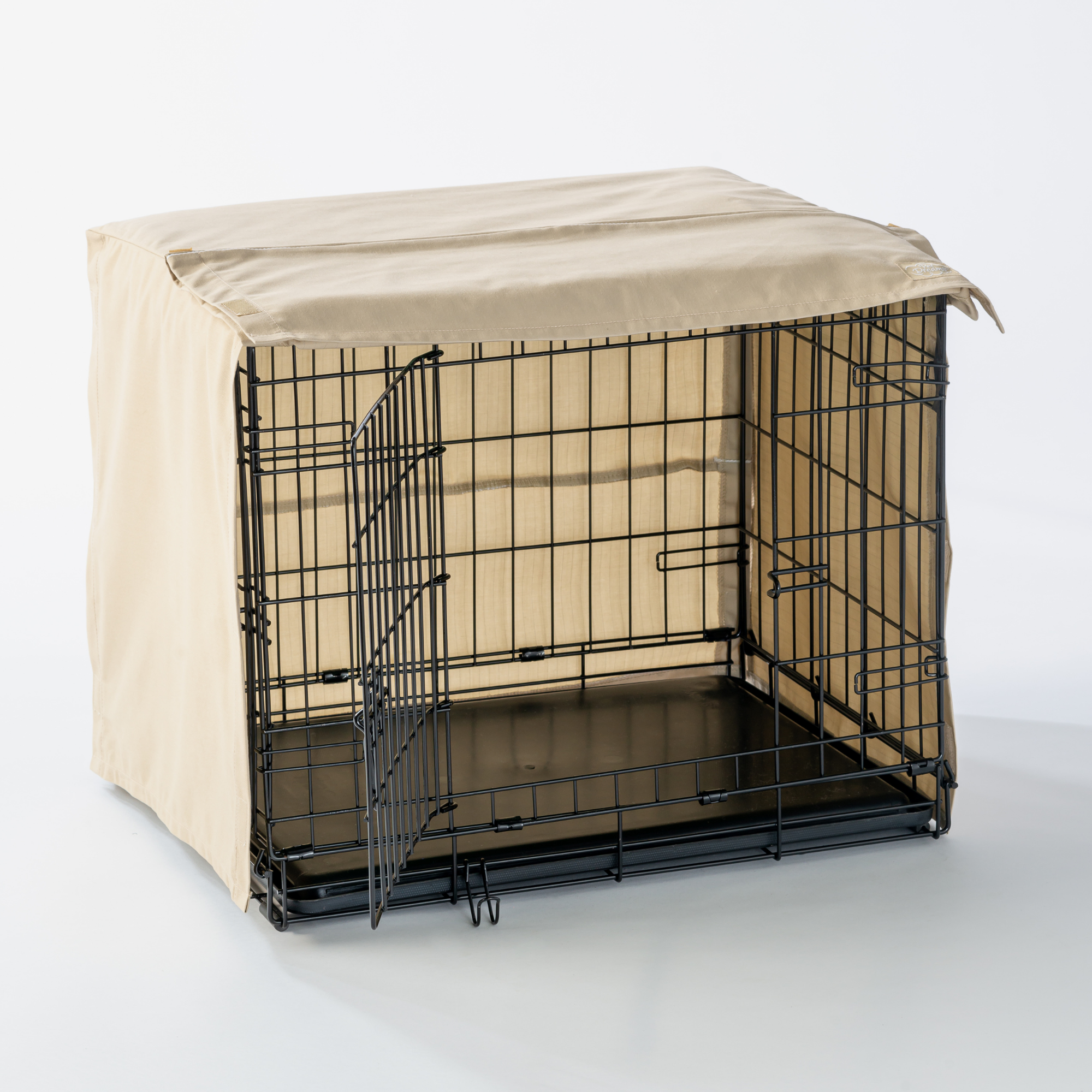 Open Box Pet Dreams Double Door Crate Cover 42", Khaki Tan — Planner 5D